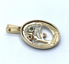 Ross Simons Gold Plated Sterling Silver Rhodium Multi Gemstones Tree Pendant