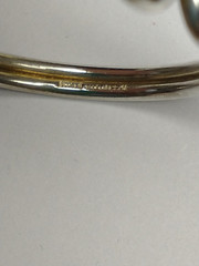 Leonore Doskow Sterling and 14kt Gold Bracelet ~ 6.5″