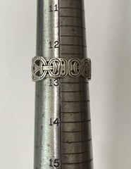 Vintage Peter Stone PSCL Sterling Silver Viking Borre Knot Wind Band Ring Sz12.5