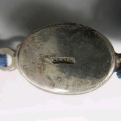 Vintage Cloisonne Necklace Earrings Leverback Signed Silver Tone 27 Inch