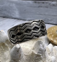 Vtg Signed SL Southwestern Ring Sterling Silver 925 Band Size 8.5 Jewelry 🖤