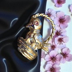 Bird Pin Lot (5) Bird and Blooms and Unbranded Vintage Pin Lot