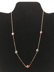 Vintage Millefiori Necklace Marked Gold Filled 12K 1/20 Estate Piece