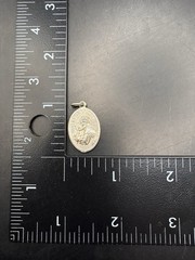 VTG Antique Sterling Silver Saint Francis Anthony Estate Pendant Religious 925