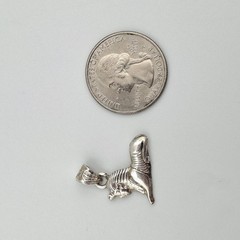 Vintage 925 Sterling Silver Double Sided Egyptian Great Sphinx of Giza Pendant