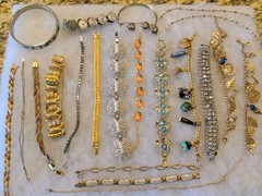 Estate Jewelry Sterling Silver, Weiss Coro Panel Emmons +21 Bracelets