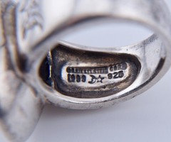 1999 Barry Kieselstein Cord Moon Star Oval Signet Ring VIntage KC Sz 6 3/4
