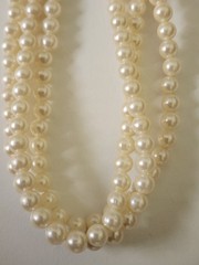 Vintage Faux Pearl Necklace Lot Tassel Double Strand & Long Strand Retro Jewelry