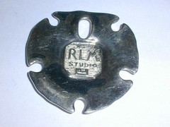 STUNNING! RLM- RETIRED ROBERT LEE MORRIS STERLING SAND DOLLAR PENDANT!