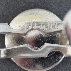 Celebrity NY Cuff Bracelet Orange Cabochon Silver Tone Round Medallion Vintage