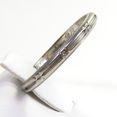 Antique Art Deco Wedding Band 14K White Gold Ring Size 6 UK-L1/2 2.21MM Width