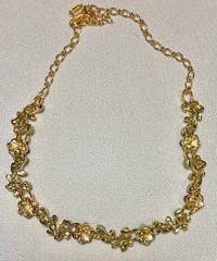 AUTHENTIC SWOBODA SET OF NECKLACE, BROOCH, EARRINGS – PERIDOT, MULTI-STONE!