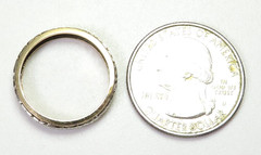 Antique 1920’s Eternity Wedding Band 14K Two Tone Gold Ring Sz 7.25 UK-O EGL USA