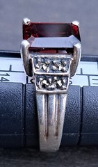ruby ring sterling silver Vintage
