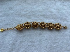 R.J. Graziano Multi-Colored Rhinestone Link Bracelet Vintage 7-8″ Adjustable