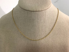 Vintage M.S.Company 18k yellow gold chain necklace 18″ lobster clasp signed 3.1g