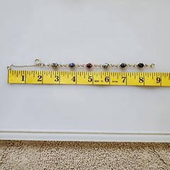VTG Multicolor Glass Cabochon Bracelet 1950’s 1960’s 1970’s