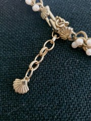 Vintage Richelieu Signed Faux Pearls Gold Choker Necklace 16-18″ ~ S7