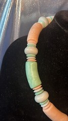 Vintage Avon Sun Bleached Chunky Necklace/Looks Like It Is Made Of Clay W/swirls