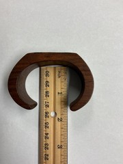 East Indian Rosewood and Brass Cuff Bracelet, One Inch opening