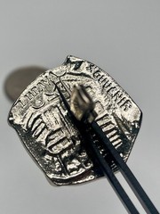 Vintage Lucaya Bahamas Souvenir Spanish Cob Pirate Coin Silver Tone Cufflinks