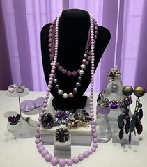 Purple PASSION Vintage JEWELRY Lot 17 Pieces