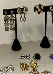 Vintage Jewelry Lot Mixed Estate 1950s+ Silver Jade Pearls Rings Earrings
