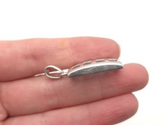 Vintage Sterling Silver 925 Sky Blue Topaz Rectangle Window Pane Pendant