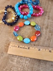Assorted costume beaded bracelets lot of 7 stretchable jewelry fits most