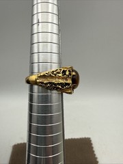 Vintage Statement Ring Tiger’s Eye Cobochon Size 8