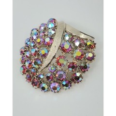 Vintage Mode-Art Art Arthur Pepper Aurora Borealis Brooch & Clip On Earrings Set