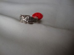 VINTAGE 1970-80s “LOVE” WEAVED RING STERLING SILVER STAMPED 925 SZ 7