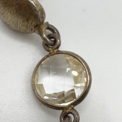 Dangle Gemstone Earrings Gold Over 925 Labradorite Smoky & Clear Quartz 2in Drop