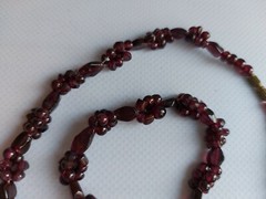 Beads vintage USSR natural stone Garnet Almandine 54 cm