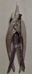 Lea Stein Paris France Fused Plastics Swallow Bird Pin Brooch Lilac Purple