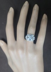 0.52ct Vintage Filigree Platinum Ring Natural Marquise Diamond SI1-H