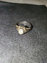 Antique Art Deco 1920’s 14k White Gold Diamond Filligree Engagement Ring .30ct