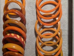 20 Vintage Bakelite Orange Bracelets! Carved – End Of The Day – Awesome Lot!