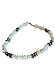 Vintage Puka Shell Beaded Necklace Lobster Clasp 18-Inch Beach Core Surfer