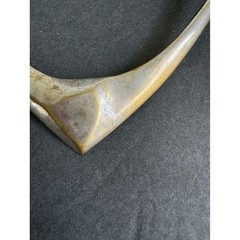 Vintage Modernist Torque Necklace Silver Gold Brass Brutalist 70s READ