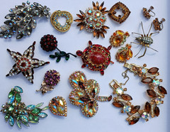 Vintage Rhinestone LOT Juliana Alice Caviness Warner Barclay 15 pcs