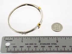 Abraham David Lowenstark Sterling Silver Diamond Hinged Bracelet ADL 925 7 Inch