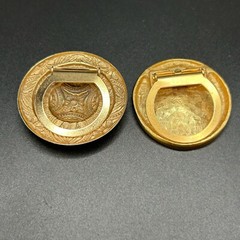 2 Vintage Gold Tone Textured Scarf Clip Clasp with Strong Clasp on the Back JM9