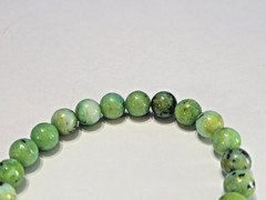 Vintage Natural Chrysoprase Green Beaded Bracelet for Happiness
