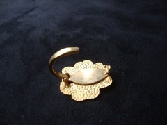 Vintage Cloisonne Cherry Blossom Purple & Lavender Enamel Gold Tone Scarf Clip