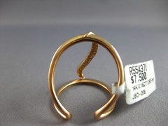ESTATE LARGE .16CT DIAMOND 14KT ROSE GOLD 3D CLASSIC WAVE TENSION FUN RING