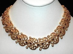 Vintage 90s Past Times Renaissance Style Collar Necklace Rhs Seed Pearl Beads PT