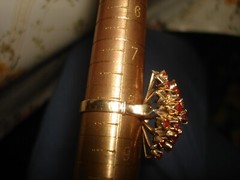 Vintage Stamp 14k Yellow Gold Ruby Rubies Now 13k Hand Made Harem Huge Ring 8.25