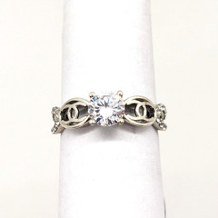 Vintage Elegant RING Sterling Silver 925 with Chic Stone -size: 8US (18mm) | #36