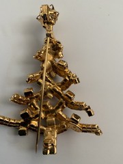 Dorothy Bauer Christmas Tree Brooch Pin Pendant Unique/ vintage